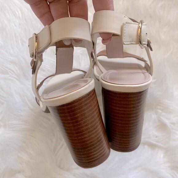 Preston & York Faye Leather T-Strap Block Heel Dress Sandals Sz 10 - Picture 6 of 12